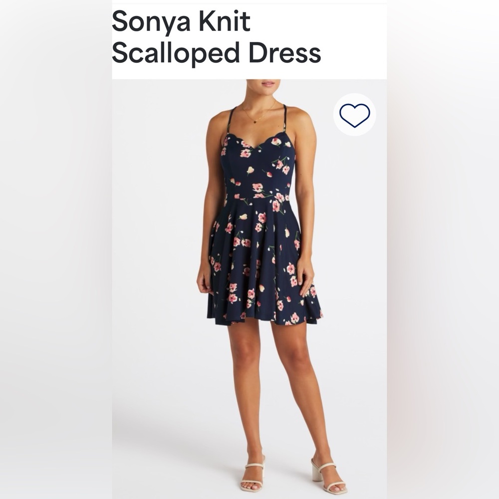 Sonya Knit Scalloped Dress